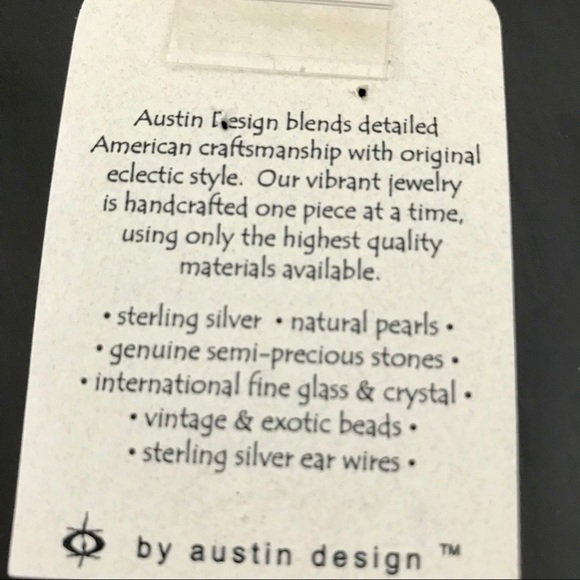 NWOT Austin Design pearl earrings - Picture 4 of 5